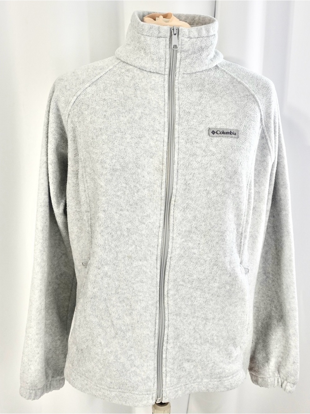 Columbia Light Gray Kids Full-Zip Fleece Jacket